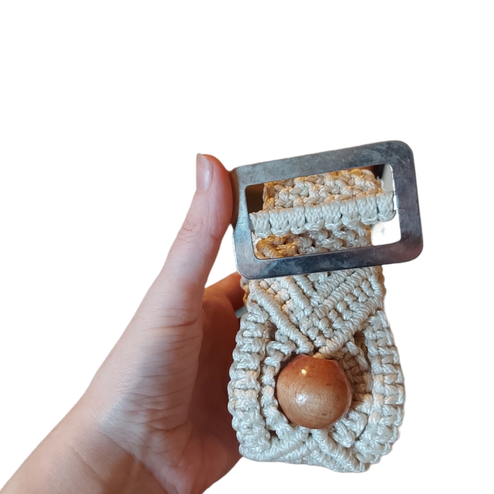 *2 for $20* Macrame Belt with Wooden Beads
